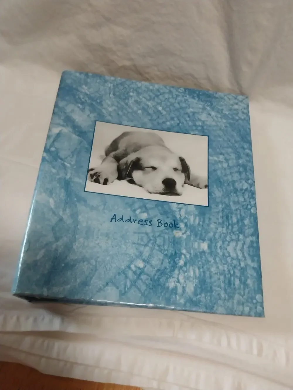 NWT Markings by C R Gibson 2004 ADDRESS BOOK Blue w/Puupy Spiral 6.5x7.5
